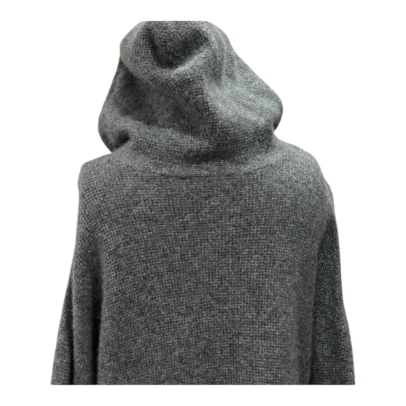 Cashmere Charter Club Luxury Hooded Hi Low 100% Cashmere Sweater - Picture 9 of 10